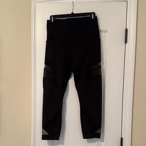 Lululemon Black Leggings with Mesh Detail